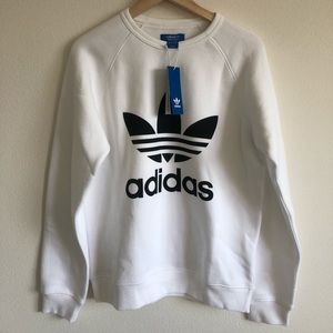 Adidas Trefoil Crew in white S